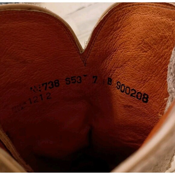 Lucchese Size 7 B Suede Gold Stone Python Print Boots Western Cowboy Snip Toe - Picture 11 of 16